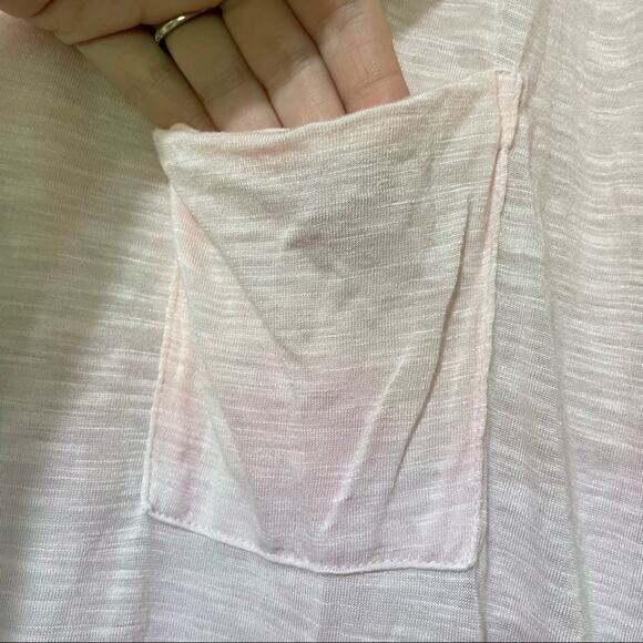 Blue Life Pink & Purple Ombré Pocket Tee Short Sleeve Knot Back Womens S Beachy - Picture 6 of 9